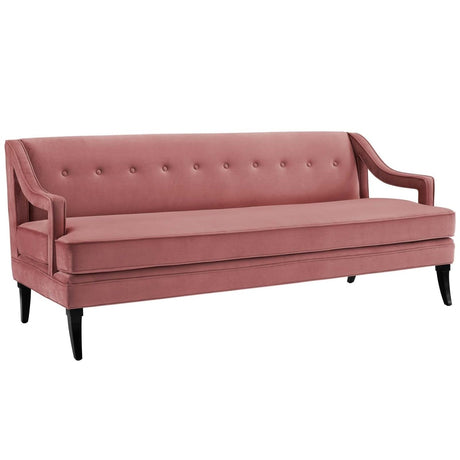 Concur Button Tufted Performance Velvet Sofa - BUILDMYPLACE