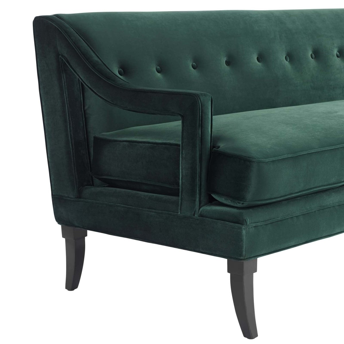 Concur Button Tufted Performance Velvet Sofa - BUILDMYPLACE