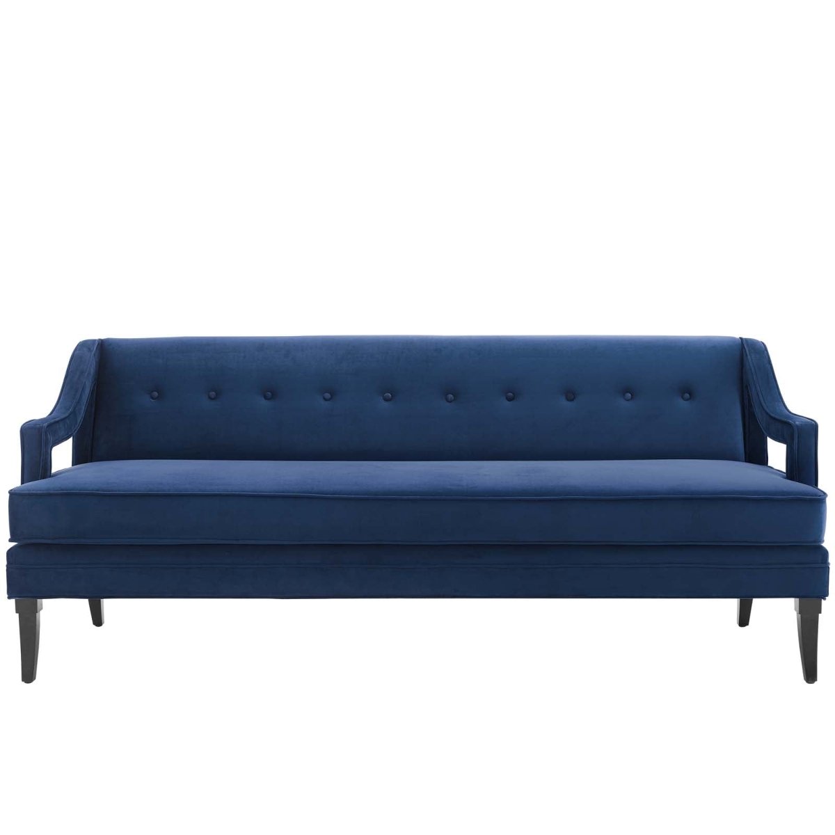 Concur Button Tufted Performance Velvet Sofa - BUILDMYPLACE