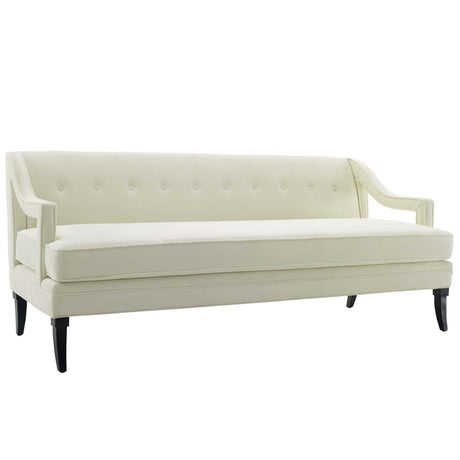 Concur Button Tufted Performance Velvet Sofa - BUILDMYPLACE