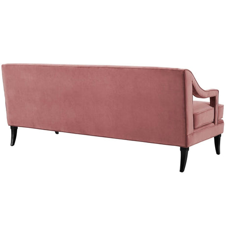 Concur Button Tufted Performance Velvet Sofa - BUILDMYPLACE