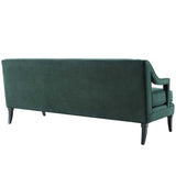 Concur Button Tufted Performance Velvet Sofa - BUILDMYPLACE