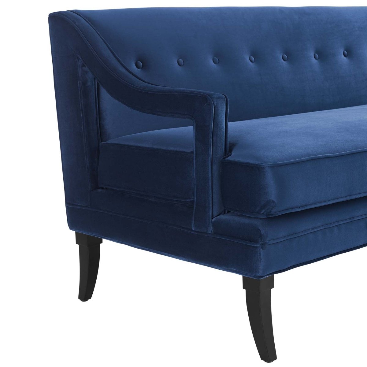 Concur Button Tufted Performance Velvet Sofa - BUILDMYPLACE