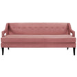 Concur Button Tufted Performance Velvet Sofa - BUILDMYPLACE