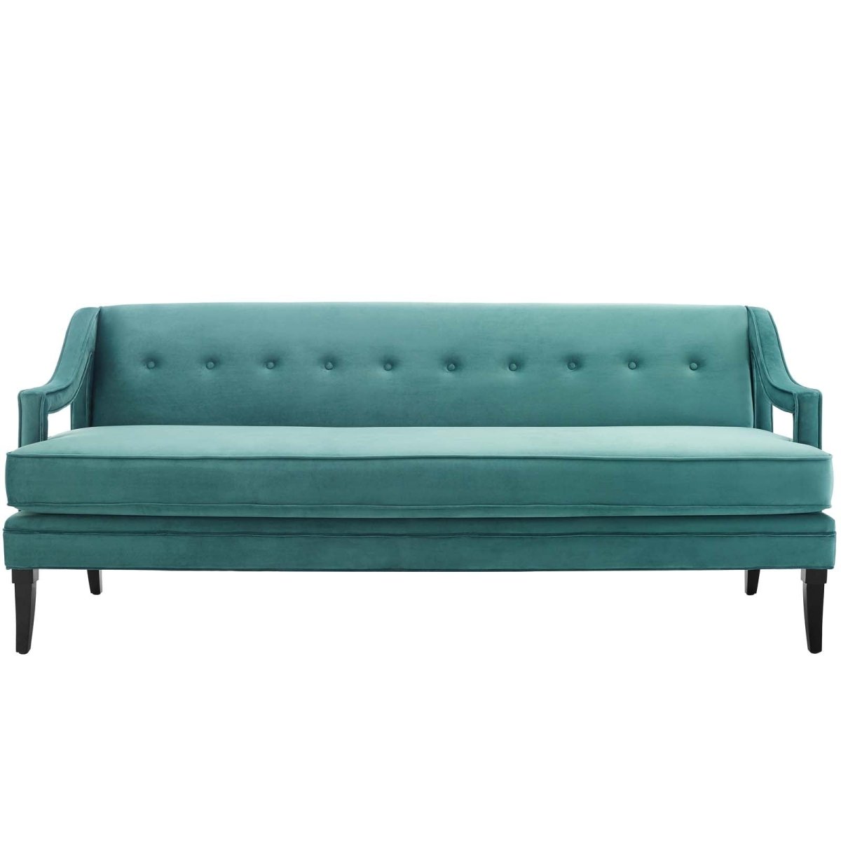 Concur Button Tufted Performance Velvet Sofa - BUILDMYPLACE