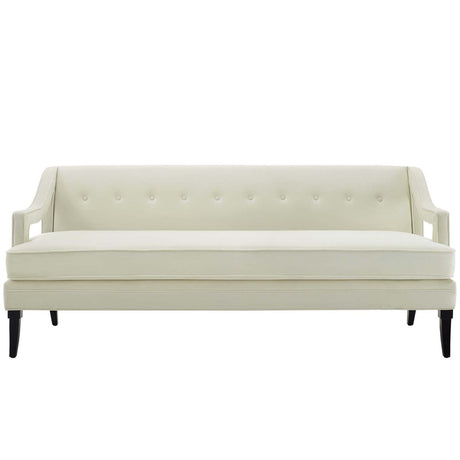 Concur Button Tufted Performance Velvet Sofa - BUILDMYPLACE