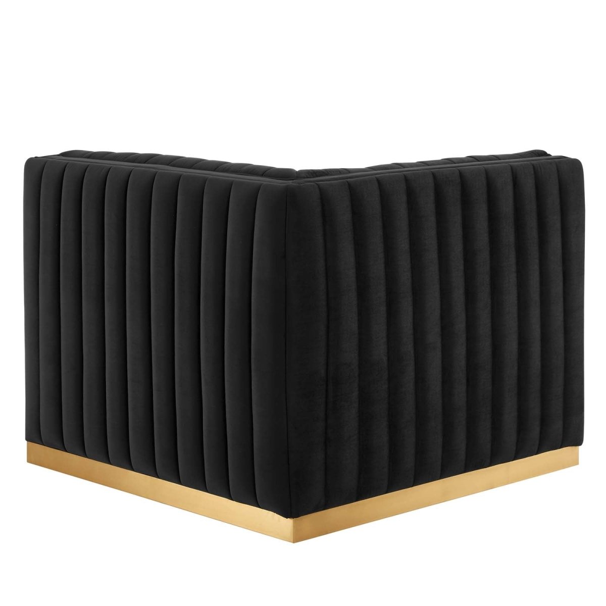Conjure Channel Tufted Performance Velvet Left Corner Chair - BUILDMYPLACE