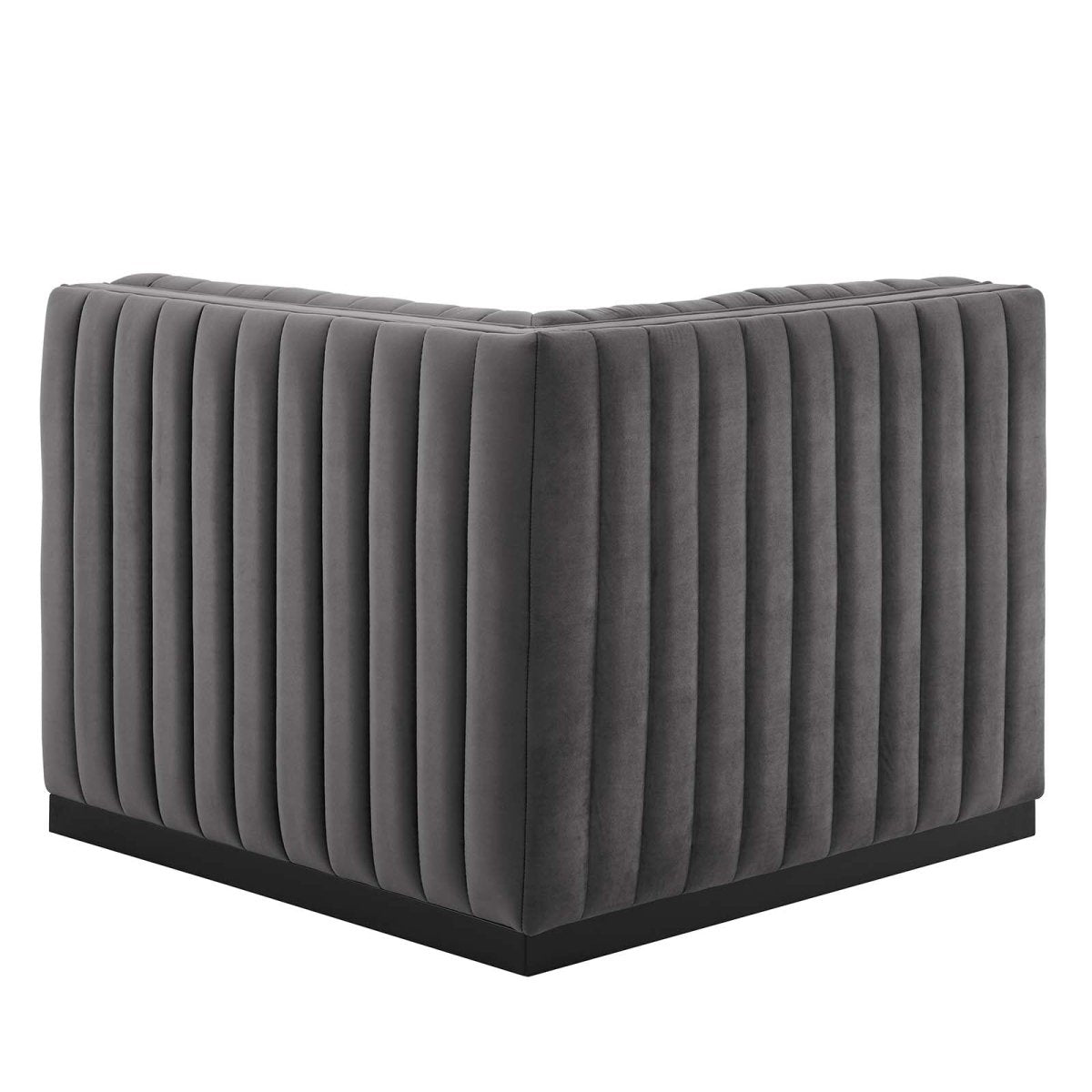 Conjure Channel Tufted Performance Velvet Left Corner Chair - BUILDMYPLACE