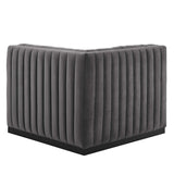 Conjure Channel Tufted Performance Velvet Left Corner Chair - BUILDMYPLACE