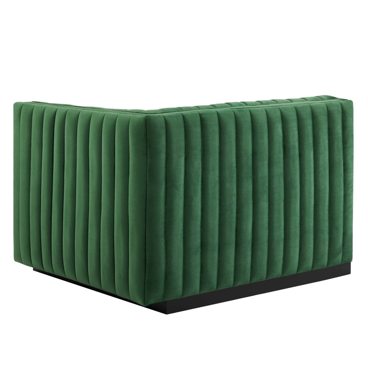 Conjure Channel Tufted Performance Velvet Right - Arm Chair - BUILDMYPLACE