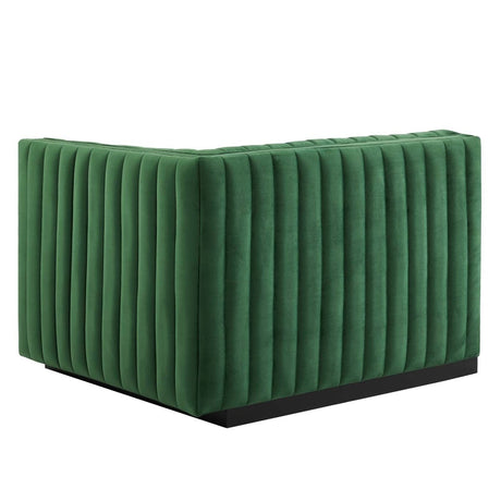 Conjure Channel Tufted Performance Velvet Right - Arm Chair - BUILDMYPLACE