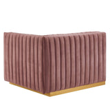 Conjure Channel Tufted Performance Velvet Right - Arm Chair - BUILDMYPLACE