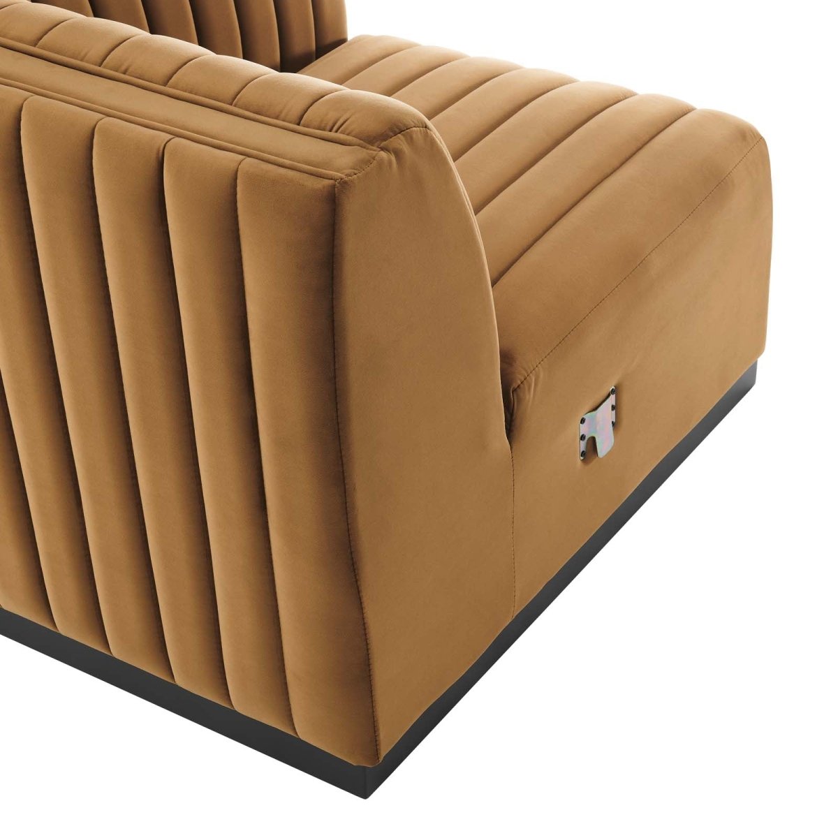 Conjure Channel Tufted Performance Velvet Right - Arm Chair - BUILDMYPLACE