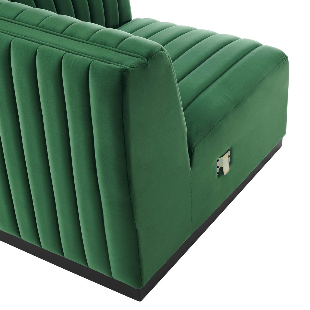 Conjure Channel Tufted Performance Velvet Right - Arm Chair - BUILDMYPLACE