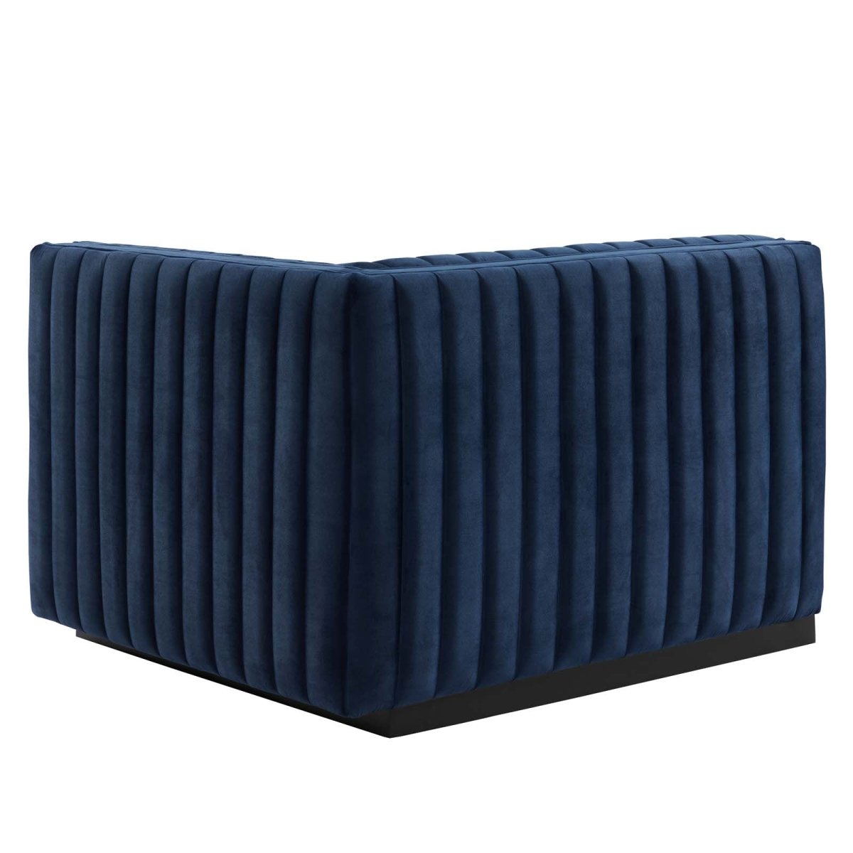 Conjure Channel Tufted Performance Velvet Right - Arm Chair - BUILDMYPLACE