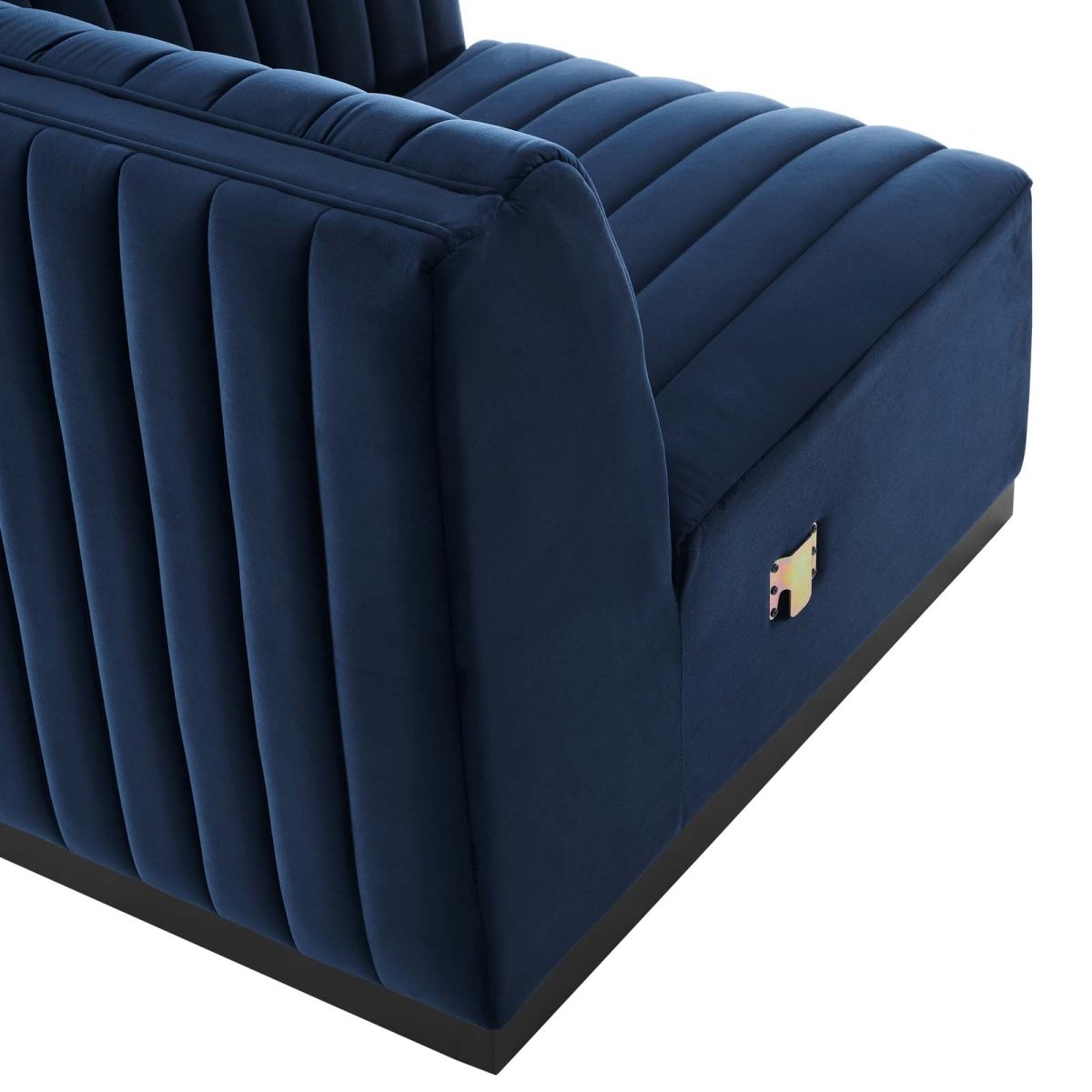 Conjure Channel Tufted Performance Velvet Right - Arm Chair - BUILDMYPLACE