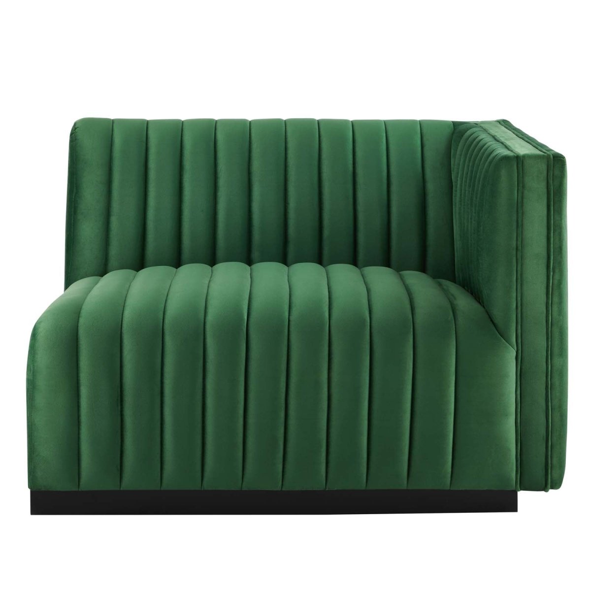 Conjure Channel Tufted Performance Velvet Right - Arm Chair - BUILDMYPLACE