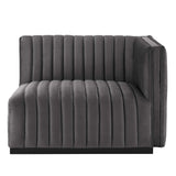Conjure Channel Tufted Performance Velvet Right - Arm Chair - BUILDMYPLACE