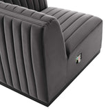 Conjure Channel Tufted Performance Velvet Right Corner Chair - BUILDMYPLACE