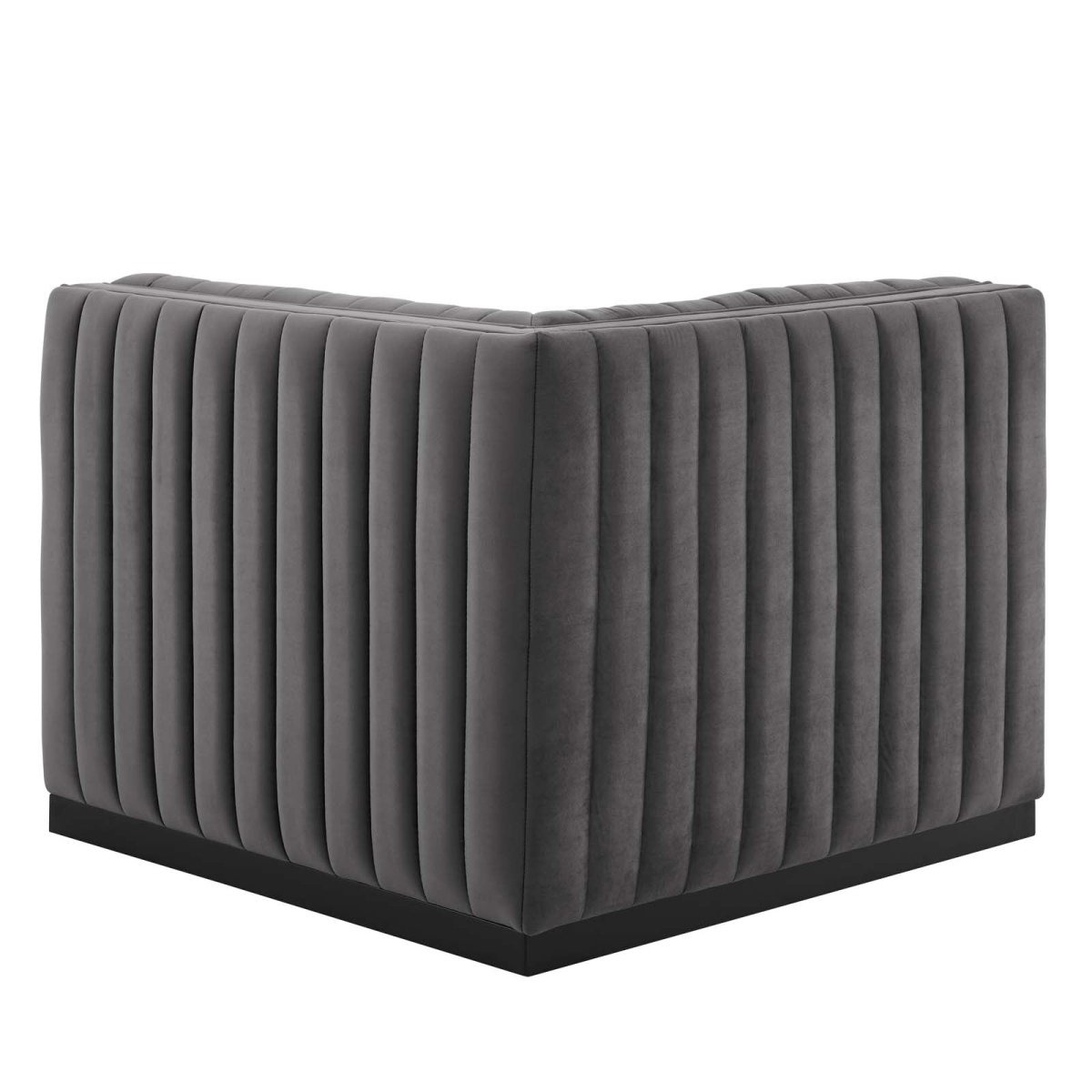 Conjure Channel Tufted Performance Velvet Right Corner Chair - BUILDMYPLACE