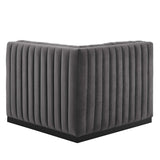 Conjure Channel Tufted Performance Velvet Right Corner Chair - BUILDMYPLACE