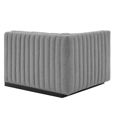 Conjure Channel Tufted Upholstered Fabric Left - Arm Chair - BUILDMYPLACE