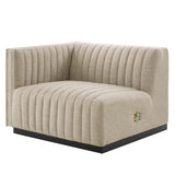 Conjure Channel Tufted Upholstered Fabric Left - Arm Chair - BUILDMYPLACE