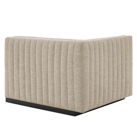 Conjure Channel Tufted Upholstered Fabric Left - Arm Chair - BUILDMYPLACE