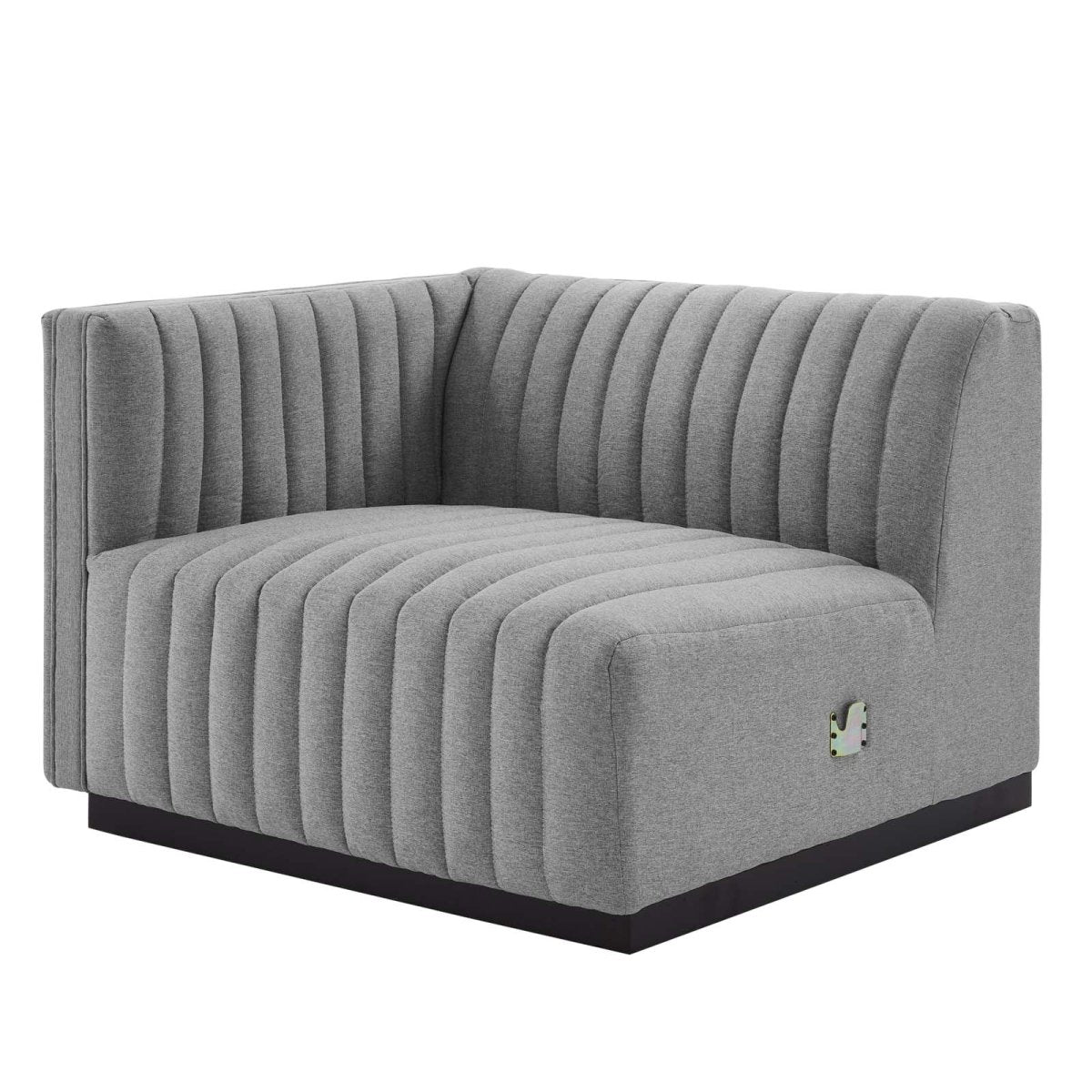 Conjure Channel Tufted Upholstered Fabric Left - Arm Chair - BUILDMYPLACE