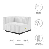 Conjure Channel Tufted Upholstered Fabric Left - Arm Chair - BUILDMYPLACE