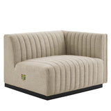 Conjure Channel Tufted Upholstered Fabric Loveseat - BUILDMYPLACE