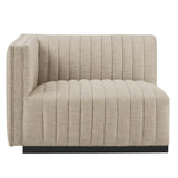 Conjure Channel Tufted Upholstered Fabric Loveseat - BUILDMYPLACE