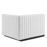 Conjure Channel Tufted Upholstered Fabric Right - Arm Chair - BUILDMYPLACE