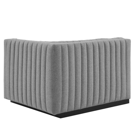 Conjure Channel Tufted Upholstered Fabric Right - Arm Chair - BUILDMYPLACE