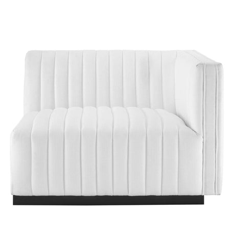 Conjure Channel Tufted Upholstered Fabric Right - Arm Chair - BUILDMYPLACE