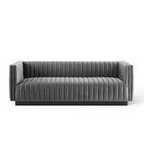 Conjure Channel Tufted Velvet Sofa - BUILDMYPLACE