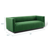 Conjure Channel Tufted Velvet Sofa - BUILDMYPLACE