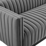 Conjure Channel Tufted Velvet Sofa - BUILDMYPLACE