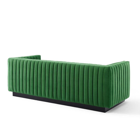 Conjure Channel Tufted Velvet Sofa - BUILDMYPLACE