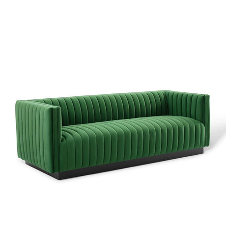 Conjure Channel Tufted Velvet Sofa - BUILDMYPLACE