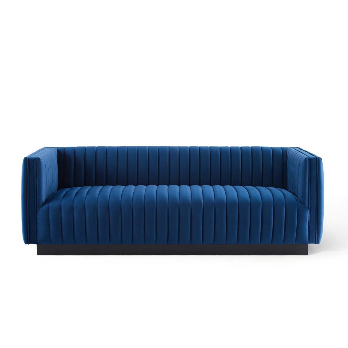 Conjure Channel Tufted Velvet Sofa - BUILDMYPLACE