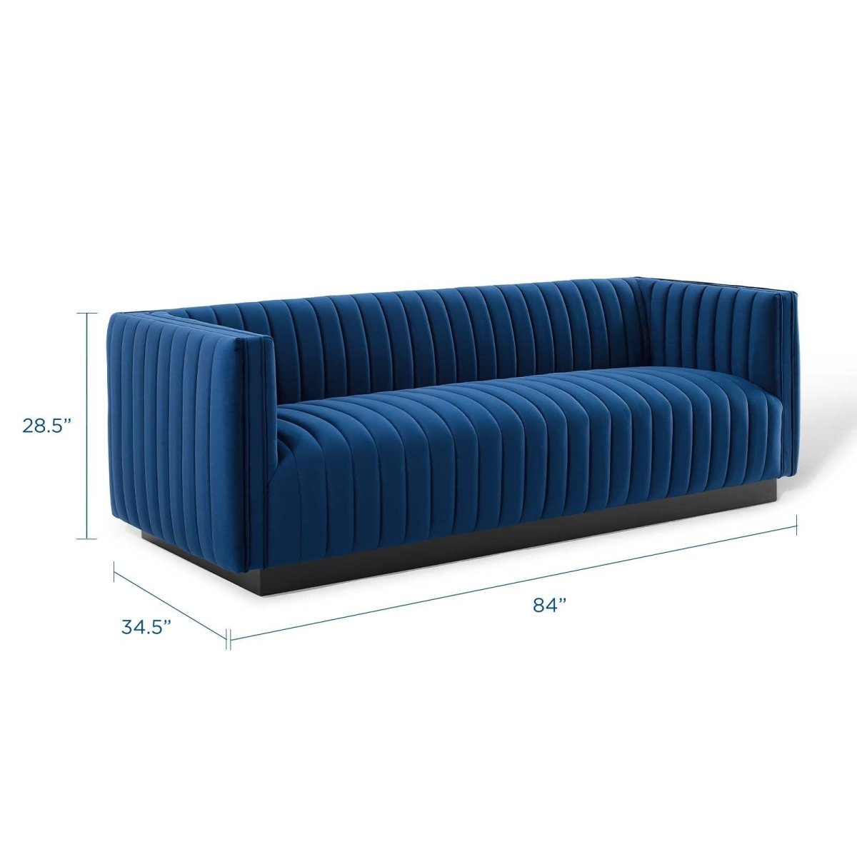 Conjure Channel Tufted Velvet Sofa - BUILDMYPLACE