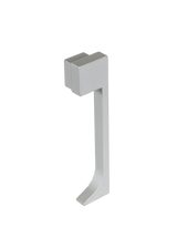 CONSTRUCT Endcap Right For Aluminium skirting Silver Anodized LED Trim 2pc. - BUILDMYPLACE