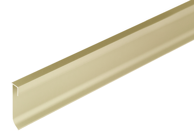 Construct LED Illuminable skirting 2 - 3/8 in. Champagne Anodized Aluminum LED Edge Trim - BUILDMYPLACE