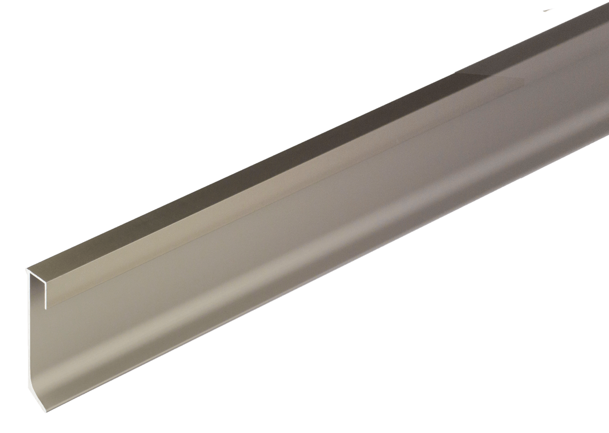 Construct LED Illuminable skirting 2 - 3/8 in. Nickel Anodized Aluminum LED Edge Trim - BUILDMYPLACE