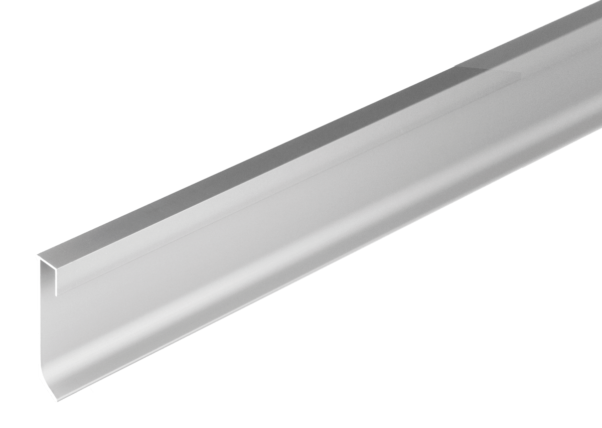 Construct LED Illuminable skirting 2 - 3/8 in. Silver Anodized Aluminum LED Edge Trim - BUILDMYPLACE