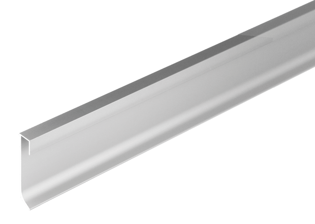 Construct LED Illuminable skirting 2 - 3/8 in. Silver Anodized Aluminum LED Edge Trim - BUILDMYPLACE