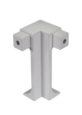 Construct LED Illuminable skirting External corner Silver Anodized Aluminum LED Edge Trim 2pc. | CAE LED 60 - X/2 - BUILDMYPLACE