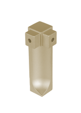 Construct LED Illuminable skirting Internal corner Champagne Anodized Aluminum LED Edge Trim 2pc.| CAE LED 60 - C - XI/2 - BUILDMYPLACE