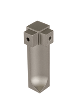 Construct LED Illuminable skirting Internal corner Nickel Anodized Aluminum LED Edge Trim 2pc.| CAE LED 60 - T - XI/2 - BUILDMYPLACE